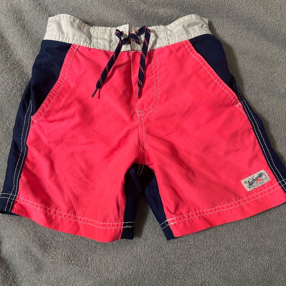 Pink and Navy Swim Shorts